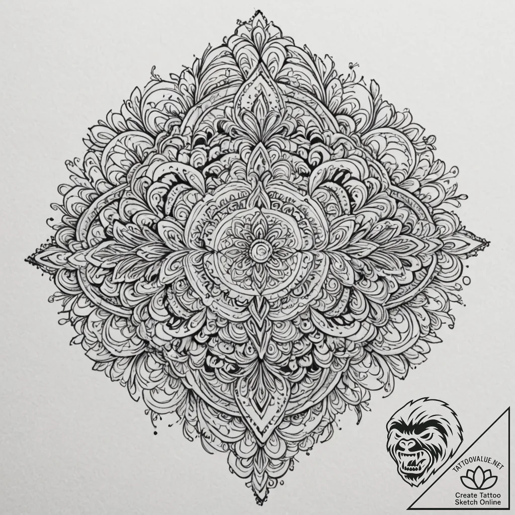 Tattoo design an abstract representation of d... - tattoo sketch (№1752880772_0, 18.07.2025 23:19) — tattoovalue.net