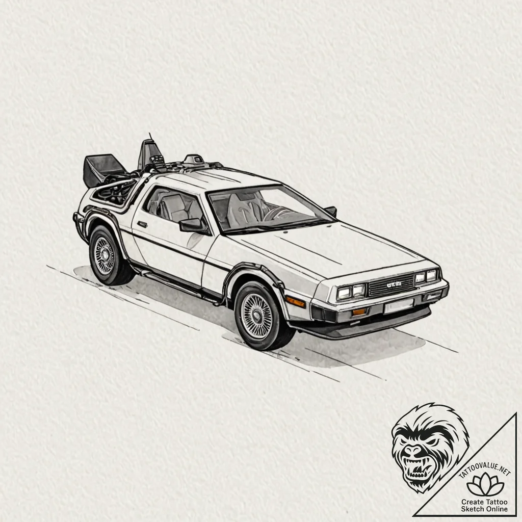 назад в будущее (back to the future):, artist... - tattoo sketch (№1752880939_0, 18.07.2025 23:22) — tattoovalue.net