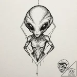 Tattoo design an abstract alien language or s… – tattoo sketch (№1752881527_0, 18.07.2025 23:32) — tattoovalue.net