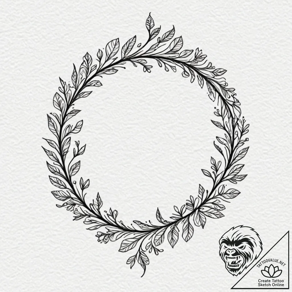Tattoo sketch a delicate vine wrapping around... - tattoo sketch (№1752881693_0, 18.07.2025 23:34) — tattoovalue.net