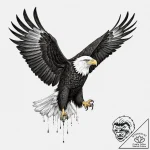 Tattoo design a majestic bald eagle in flight… – tattoo sketch (№1752882361_0, 18.07.2025 23:46) — tattoovalue.net