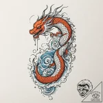 Tattoo sketch a minimalist human figure creat… – tattoo sketch (№1752882777_0, 18.07.2025 23:52) — tattoovalue.net