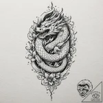 Tattoo design a stylized torch, symbolizing g… – tattoo sketch (№1752884291_0, 19.07.2025 00:18) — tattoovalue.net