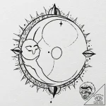 Tattoo sketch a zodiac constellation intertwi… – tattoo sketch (№1752885129_0, 19.07.2025 00:32) — tattoovalue.net