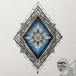 A neo-traditional tattoo of the tesseract, gl… – tattoo sketch (№1752885212_0, 19.07.2025 00:33) — tattoovalue.net