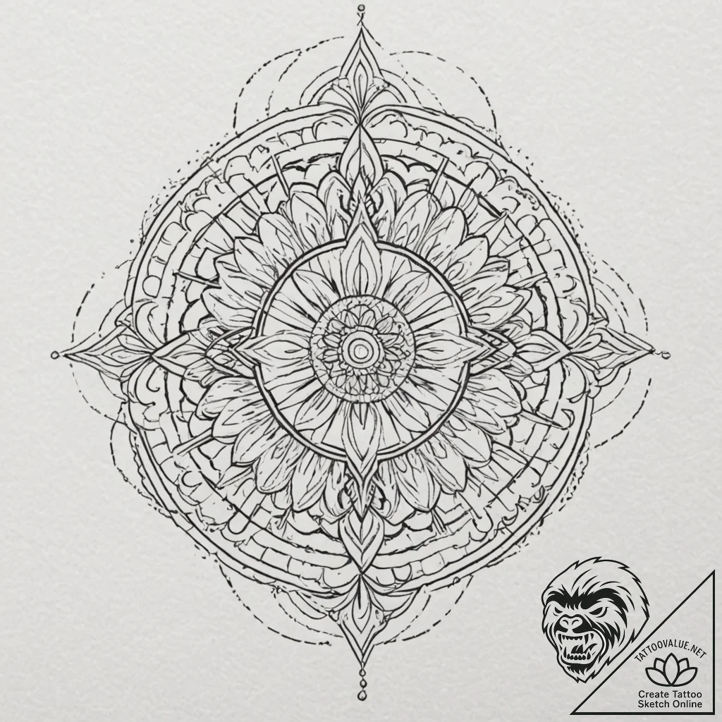 A linework tattoo of the umbrella symbol from... - tattoo sketch (№1752885379_0, 19.07.2025 00:36) — tattoovalue.net