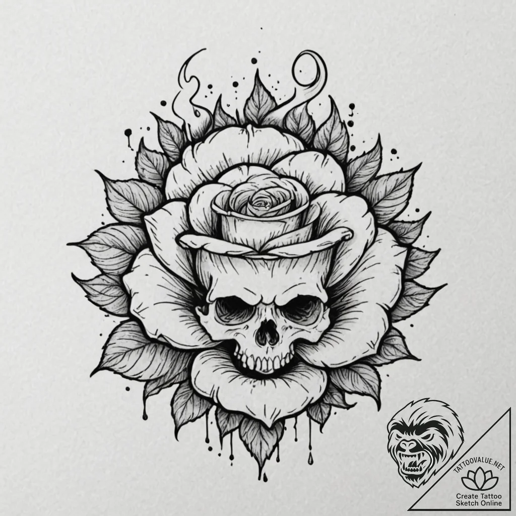 Tattoo sketch a pixelated explosion with smok... - tattoo sketch (№1752885547_0, 19.07.2025 00:39) — tattoovalue.net