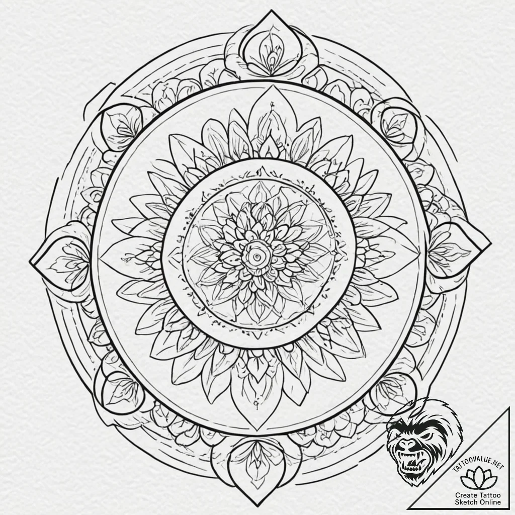 Tattoo design a zodiac glyph (symbol) with su... - tattoo sketch (№1752886972_0, 19.07.2025 01:02) — tattoovalue.net