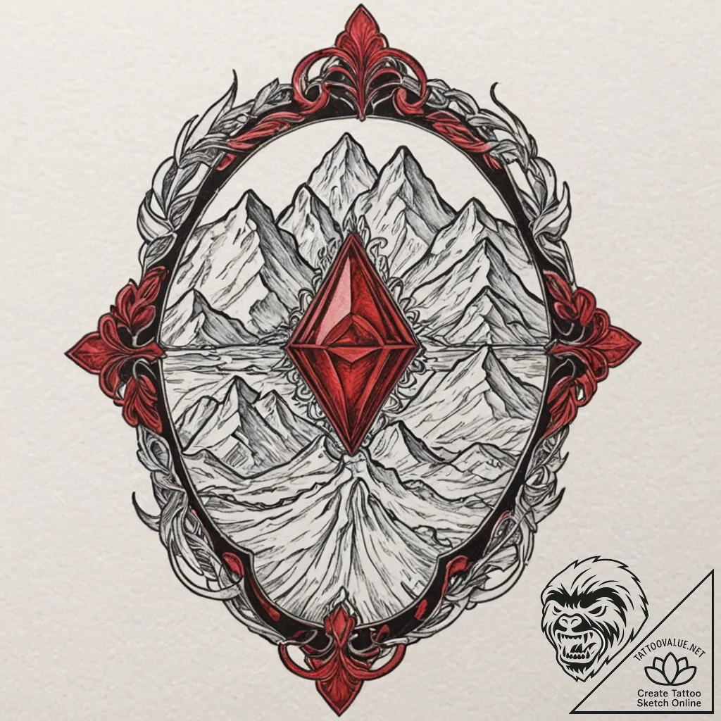 Tattoo design a solid block of ice, unyieldin... - tattoo sketch (№1752887471_0, 19.07.2025 01:11) — tattoovalue.net