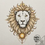 Tattoo sketch a leo lion with the sun’s glyph… – tattoo sketch (№1752887801_0, 19.07.2025 01:16) — tattoovalue.net
