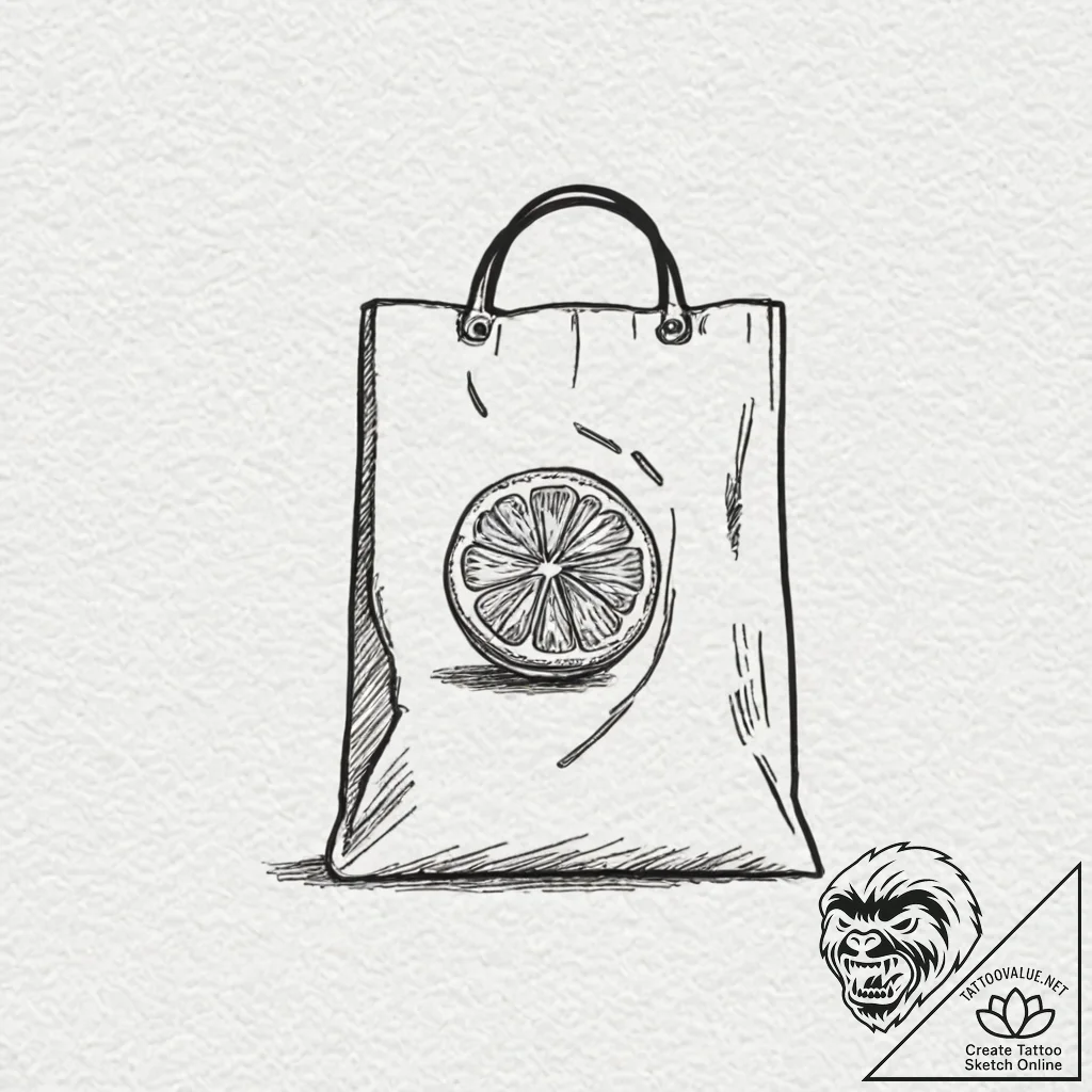 Tattoo design 'lemon slice' on one, 'tea bag'... - tattoo sketch (№1752887886_0, 19.07.2025 01:18) — tattoovalue.net