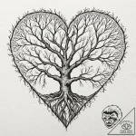 Tattoo sketch a stylized tree of life with ro… – tattoo sketch (№1752888216_0, 19.07.2025 01:23) — tattoovalue.net