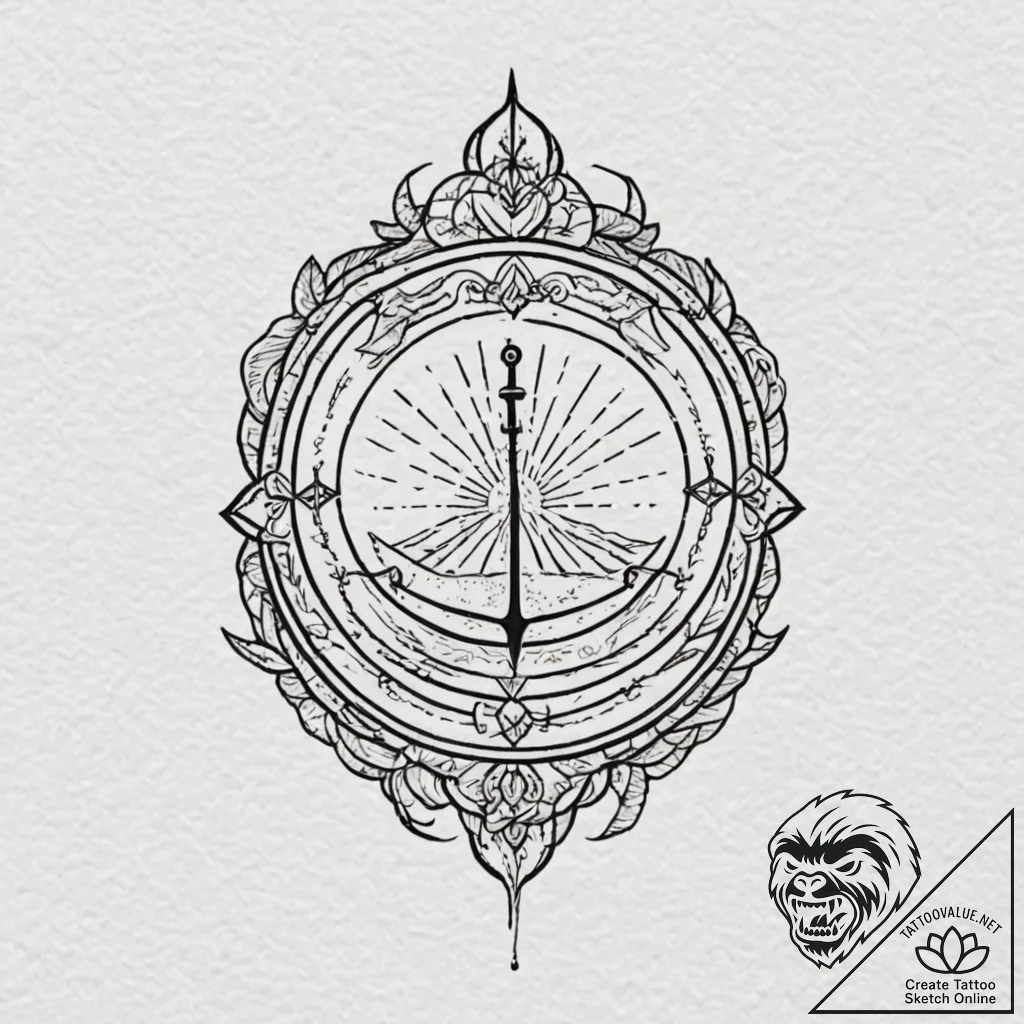 Tattoo design a subtle "pulse" or vibration e... - tattoo sketch (№1752888965_0, 19.07.2025 01:36) — tattoovalue.net