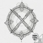 81. tattoo sketch: the rune “krada,” appearin… – tattoo sketch (№1752889047_0, 19.07.2025 01:37) — tattoovalue.net