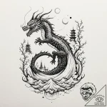 Tattoo design a glowing force field protectin… – tattoo sketch (№1752889130_0, 19.07.2025 01:38) — tattoovalue.net