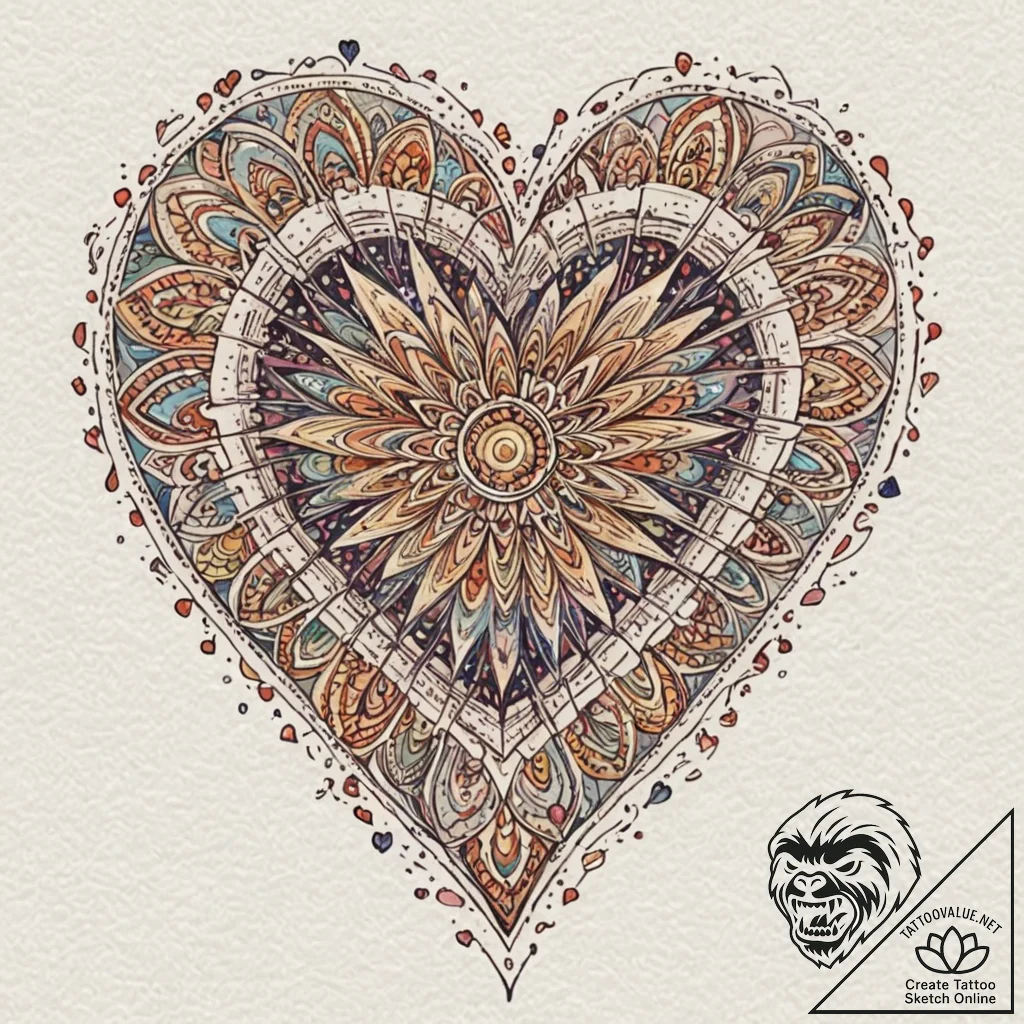 Tattoo design a pixelated heart container tha... - tattoo sketch (№1752889713_0, 19.07.2025 01:48) — tattoovalue.net