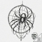 Spider, tattoo flash sheet design, on a clean… – tattoo sketch (№1752890544_0, 19.07.2025 02:02) — tattoovalue.net