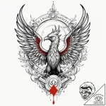 Tattoo sketch a ‘phoenix’ rising from a famil… – tattoo sketch (№1752890711_0, 19.07.2025 02:05) — tattoovalue.net