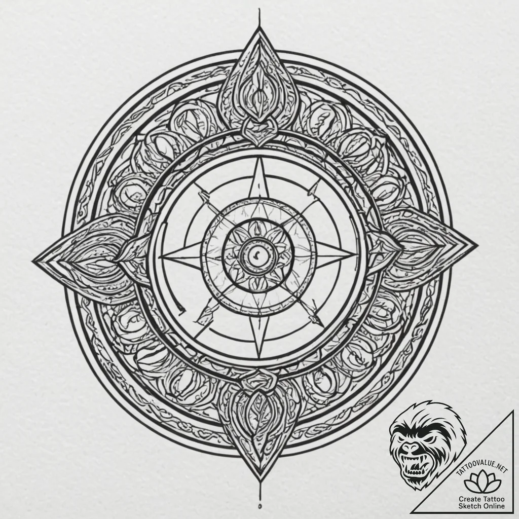A linework tattoo of the eye of agamotto,, ta... - tattoo sketch (№1752891042_0, 19.07.2025 02:10) — tattoovalue.net