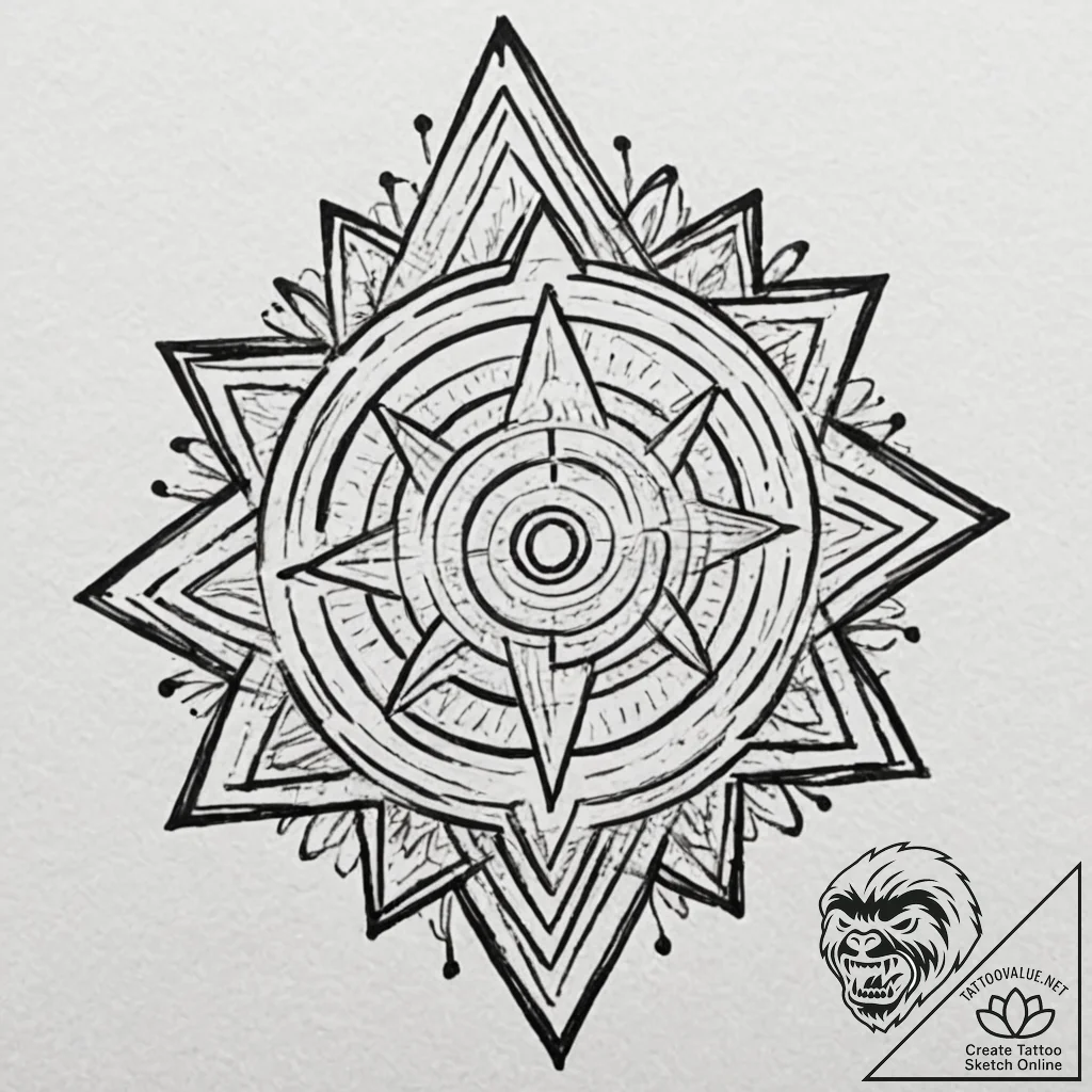 Tattoo design an abstract "aura" surrounding... - tattoo sketch (№1752891455_0, 19.07.2025 02:17) — tattoovalue.net