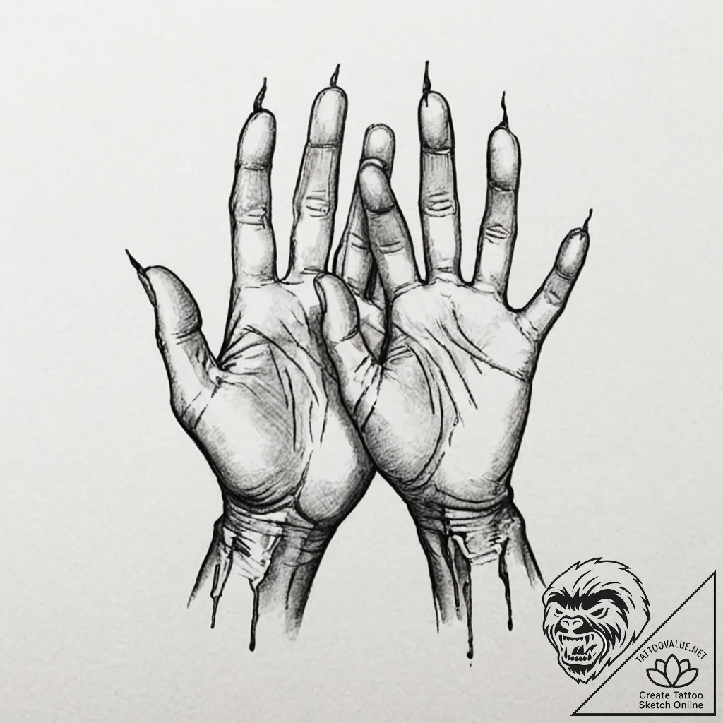 Tattoo design a detailed depiction of callous... - tattoo sketch (№1752891704_0, 19.07.2025 02:21) — tattoovalue.net