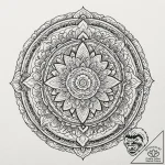 A close-up of the intricate fretwork on an ac… – tattoo sketch (№1752891787_0, 19.07.2025 02:23) — tattoovalue.net