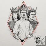 A graphic novel style tattoo of the main char… – tattoo sketch (№1752892948_0, 19.07.2025 02:42) — tattoovalue.net