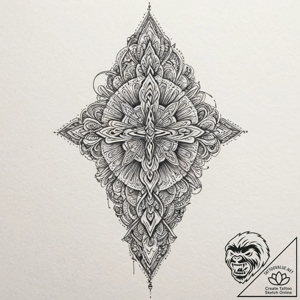 Tattoo design a "loading screen" pattern that... - tattoo sketch (№1752893362_0, 19.07.2025 02:49) — tattoovalue.net