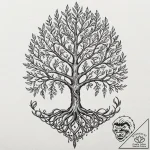Tattoo sketch a strong, unyielding redwood se… – tattoo sketch (№1752893445_0, 19.07.2025 02:50) — tattoovalue.net