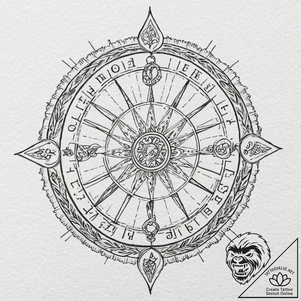 Tattoo design a zodiac symbol with a hidden '... - tattoo sketch (№1752893775_0, 19.07.2025 02:56) — tattoovalue.net