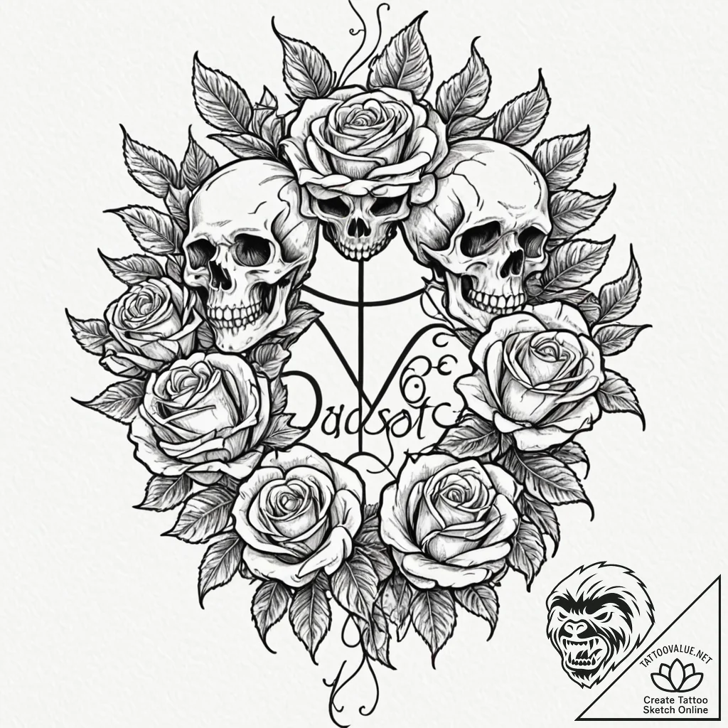 Fairy, concept art for tattoo, black outline... - tattoo sketch (№1752895021_0, 19.07.2025 03:17) — tattoovalue.net