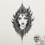 Epaulet, tattoo line art, blackwork tattoo st… – tattoo sketch (№1752896525_0, 19.07.2025 03:42) — tattoovalue.net