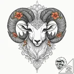 Tattoo sketch a bold aries ram’s head with ne… – tattoo sketch (№1752896940_0, 19.07.2025 03:49) — tattoovalue.net