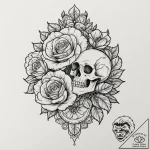 A minimalist tattoo of the “no-ghost” logo,,… – tattoo sketch (№1752897438_0, 19.07.2025 03:57) — tattoovalue.net