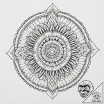 Tattoo sketch: a bold kolovrat, with each ray… – tattoo sketch (№1752897852_0, 19.07.2025 04:04) — tattoovalue.net