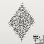 Tattoo sketch a simple triangle with a floral… – tattoo sketch (№1752898846_0, 19.07.2025 04:20) — tattoovalue.net