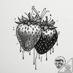 Tattoo sketch a ‘strawberry’ on one, ‘chocola… – tattoo sketch (№1752899672_0, 19.07.2025 04:34) — tattoovalue.net