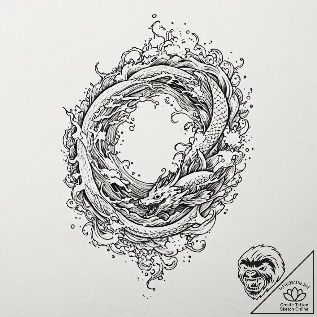 Tattoo sketch an abstract representation of m... - tattoo sketch (№1752899755_0, 19.07.2025 04:35) — tattoovalue.net