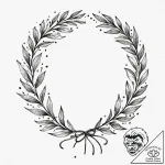 Tattoo design a laurel wreath, for triumph an… – tattoo sketch (№1752899920_0, 19.07.2025 04:38) — tattoovalue.net