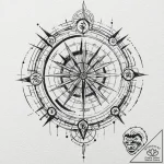 Tattoo sketch a zodiac glyph broken into frag… – tattoo sketch (№1752901575_0, 19.07.2025 05:06) — tattoovalue.net