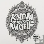 A chicano lettering tattoo of “know thyself”…. – tattoo sketch (№1752901659_0, 19.07.2025 05:07) — tattoovalue.net