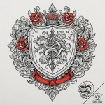 Coat of arms, tattoo flash sheet design, blac… – tattoo sketch (№1752901908_0, 19.07.2025 05:11) — tattoovalue.net