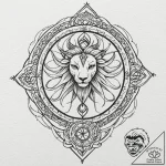 Tattoo design a zodiac glyph created by overl… – tattoo sketch (№1752902320_0, 19.07.2025 05:18) — tattoovalue.net