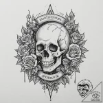 A mechanic’s garage, with tools neatly organi… – tattoo sketch (№1752902734_0, 19.07.2025 05:25) — tattoovalue.net
