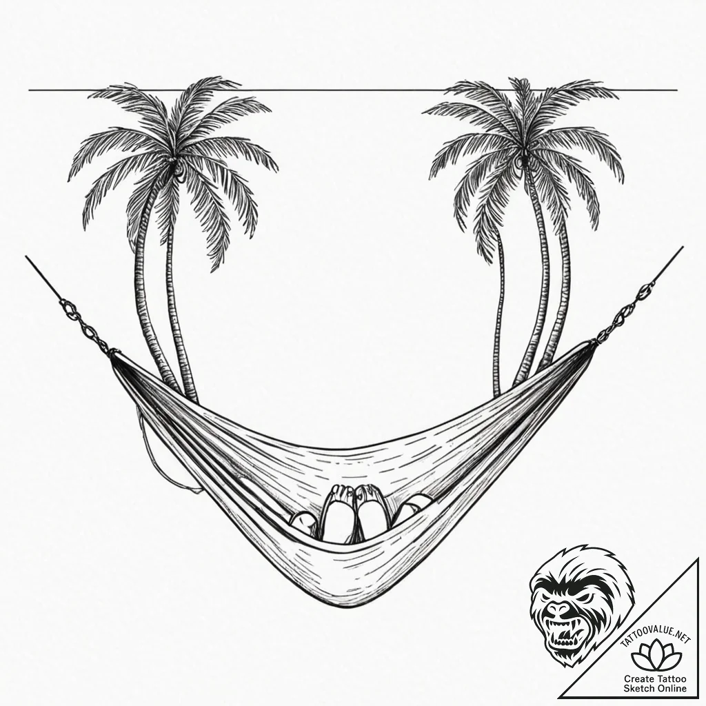 A photo taken from the perspective of someone... - tattoo sketch (№1752903231_0, 19.07.2025 05:33) — tattoovalue.net
