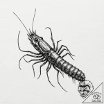 145. (district 9) a sketch of a prawn, lookin… – tattoo sketch (№1752903394_0, 19.07.2025 05:36) — tattoovalue.net