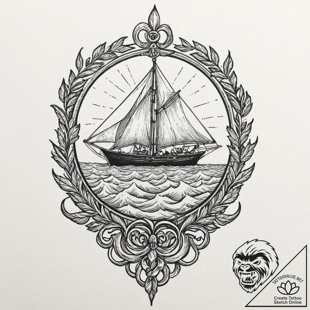 Tattoo sketch a fluid, organic shape that rep... - tattoo sketch (№1752904550_0, 19.07.2025 05:55) — tattoovalue.net
