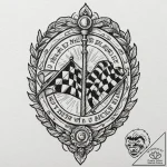 Tattoo sketch a stylized race track with a ch… – tattoo sketch (№1752905211_0, 19.07.2025 06:06) — tattoovalue.net