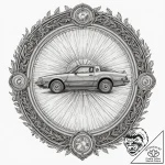 A graphic tattoo of the “88 mph” speed displa… – tattoo sketch (№1752906036_0, 19.07.2025 06:20) — tattoovalue.net