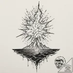 A dramatic shot of lightning striking over a… – tattoo sketch (№1752906537_0, 19.07.2025 06:28) — tattoovalue.net